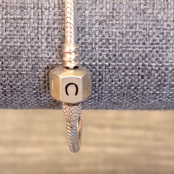 Chamilia Charm Bracelet 925 Sterling Silver. Fits Pandora Type Charms. 7.5 in - Picture 2 of 5